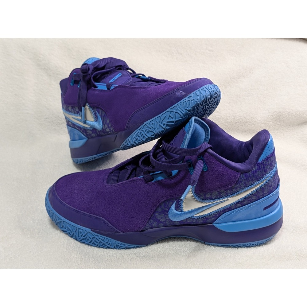 Nike Zoom Lebron NXXT Gen AMPD Men's 10 Shoes Purple/Mtlc Silver FJ1566-500 NWOB